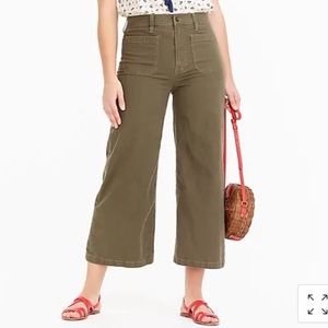 J. Crew wide leg cropped jeans